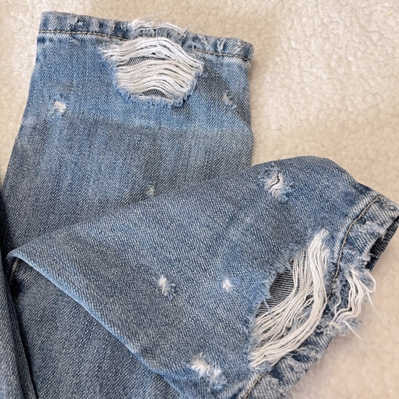 garage denim floral embroidered distressed mom jeans - Picture 7 of 11